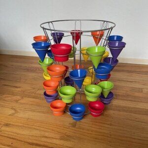 Appetizer / Desert / Cupcake colorful 4 Tier Tower Tray